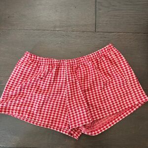 checkered shorts